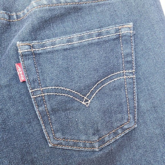 Levis 511 Slim Straight Leg Jeans Dark Wash Crop - Picture 7 of 8